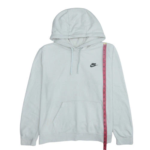 Nike Women White XL Pullover Hoodie with Logo Front Pocket - Image 3
