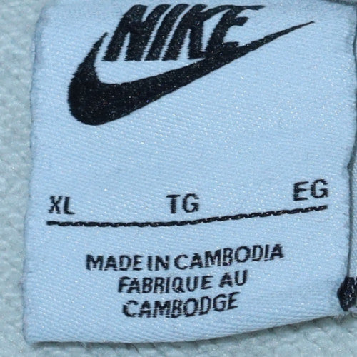 Nike Women White XL Pullover Hoodie with Logo Front Pocket - Image 5