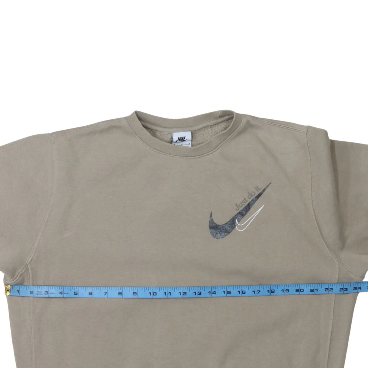 Nike Womens Beige Crew Neck Pullover Sweatshirt M - Image 3