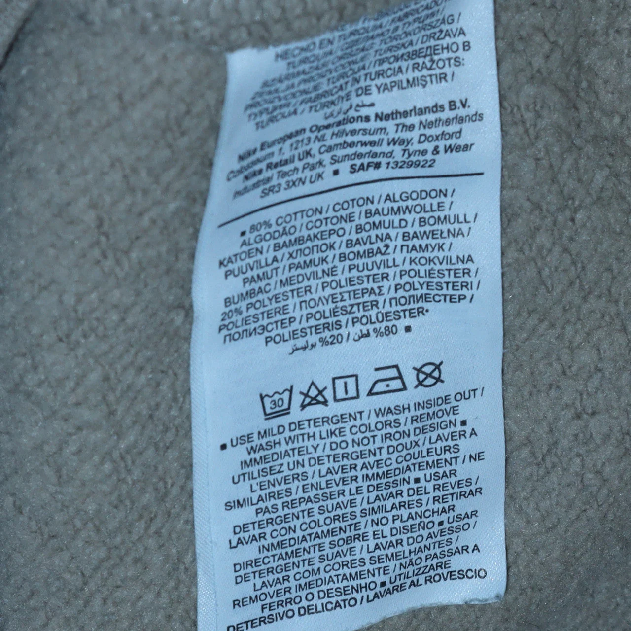 Nike Womens Beige Crew Neck Pullover Sweatshirt M - Image 5