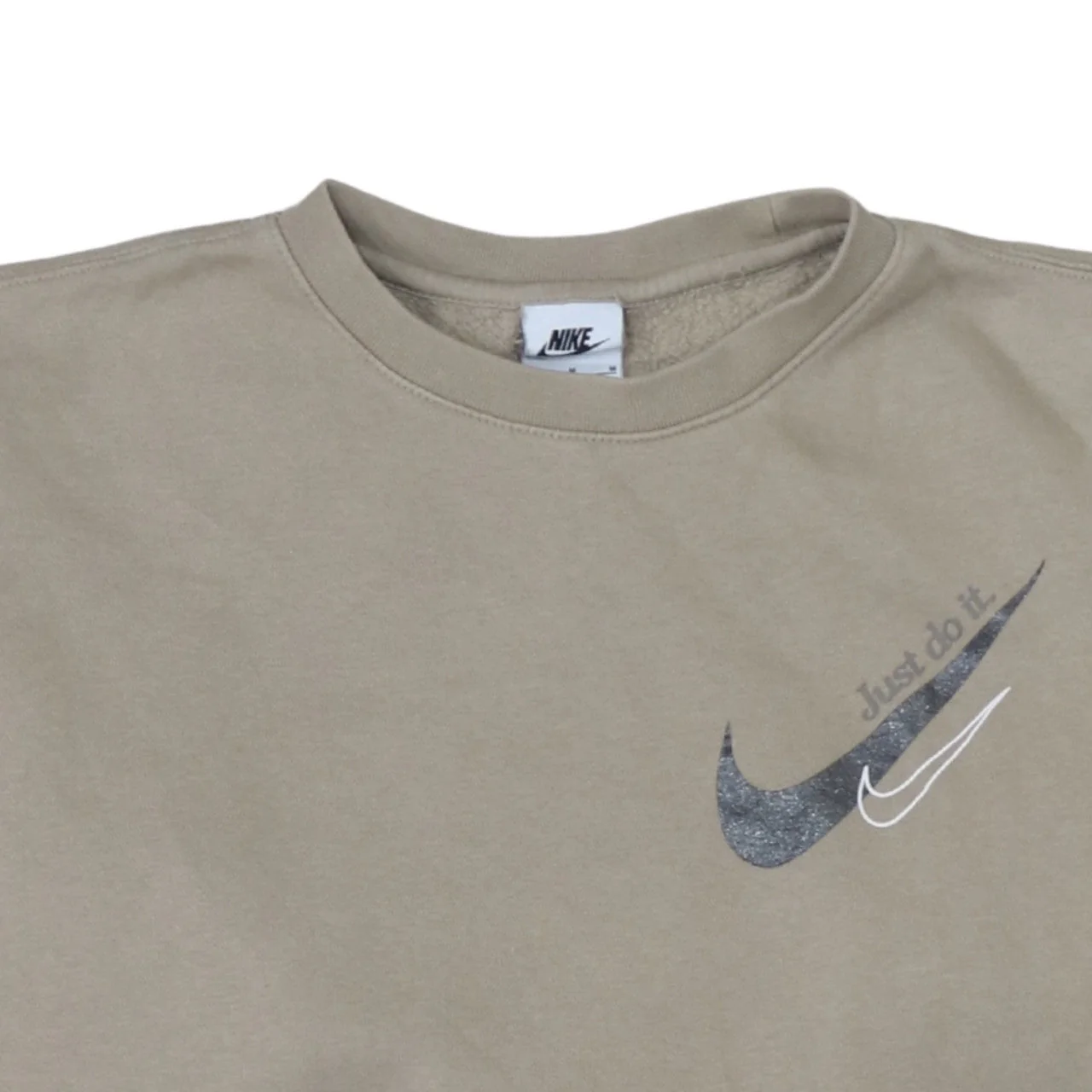 Nike Womens Beige Crew Neck Pullover Sweatshirt M - Image 8