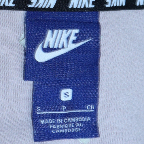 Nike Women's Beige Full Zip Hoodie Small - Cotton Blend Sweatshirt - Image 5