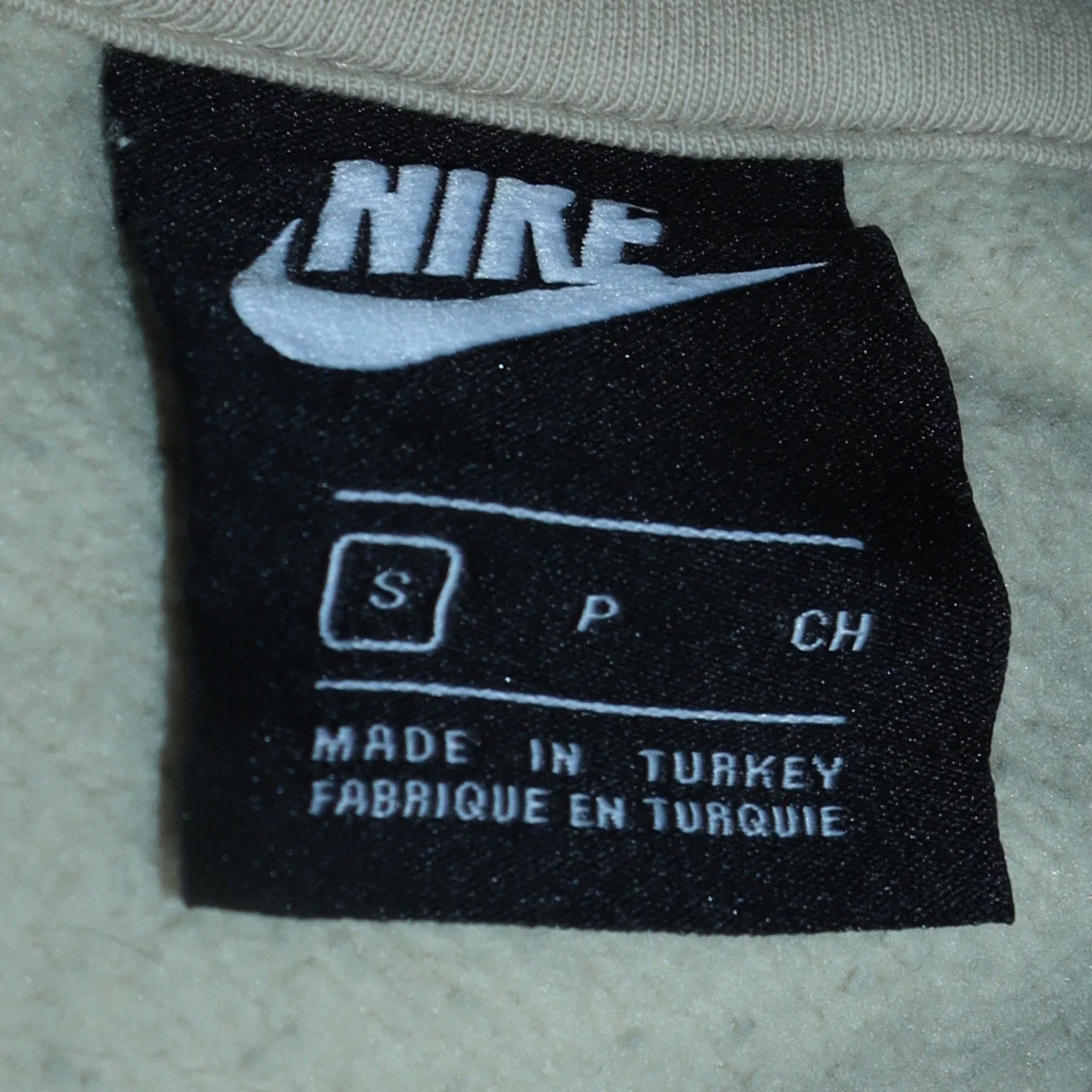 Nike Womens Beige Pullover Hoodie Small Cotton Blend Hooded Sweatshirt - Image 5
