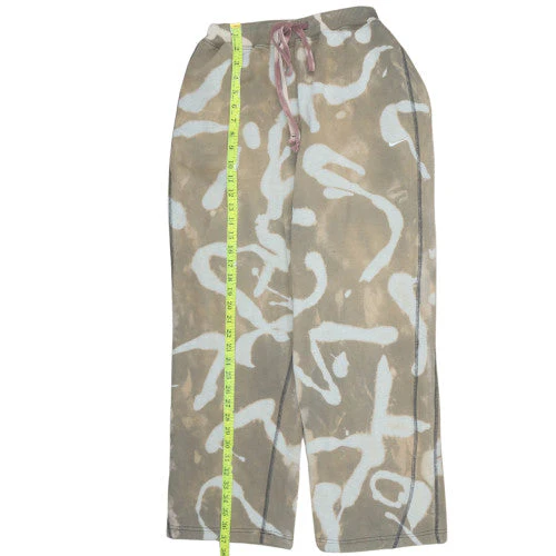 Nike Womens Beige Tie Dye Fleece Sweatpants M Regular Fit - Image 2