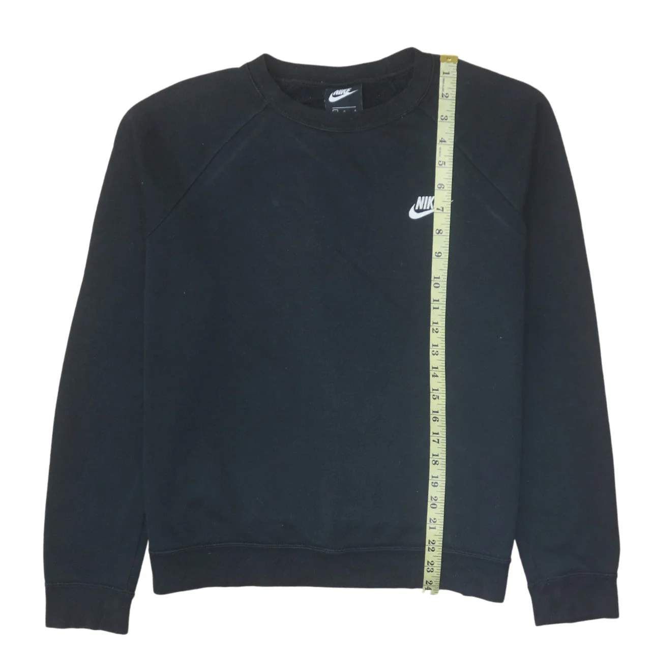 Nike Womens Black Cotton Blend Crew Neck Pullover Sweatshirt Size L - Image 3