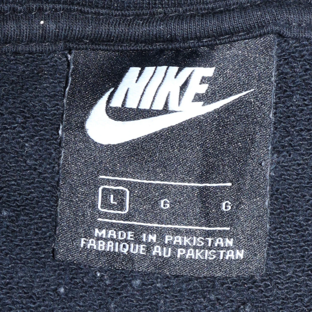 Nike Womens Black Cotton Blend Crew Neck Pullover Sweatshirt Size L - Image 5