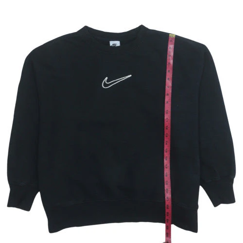 Nike Womens Black Cotton Blend Crew Neck Pullover Sweatshirt Size L - Image 3