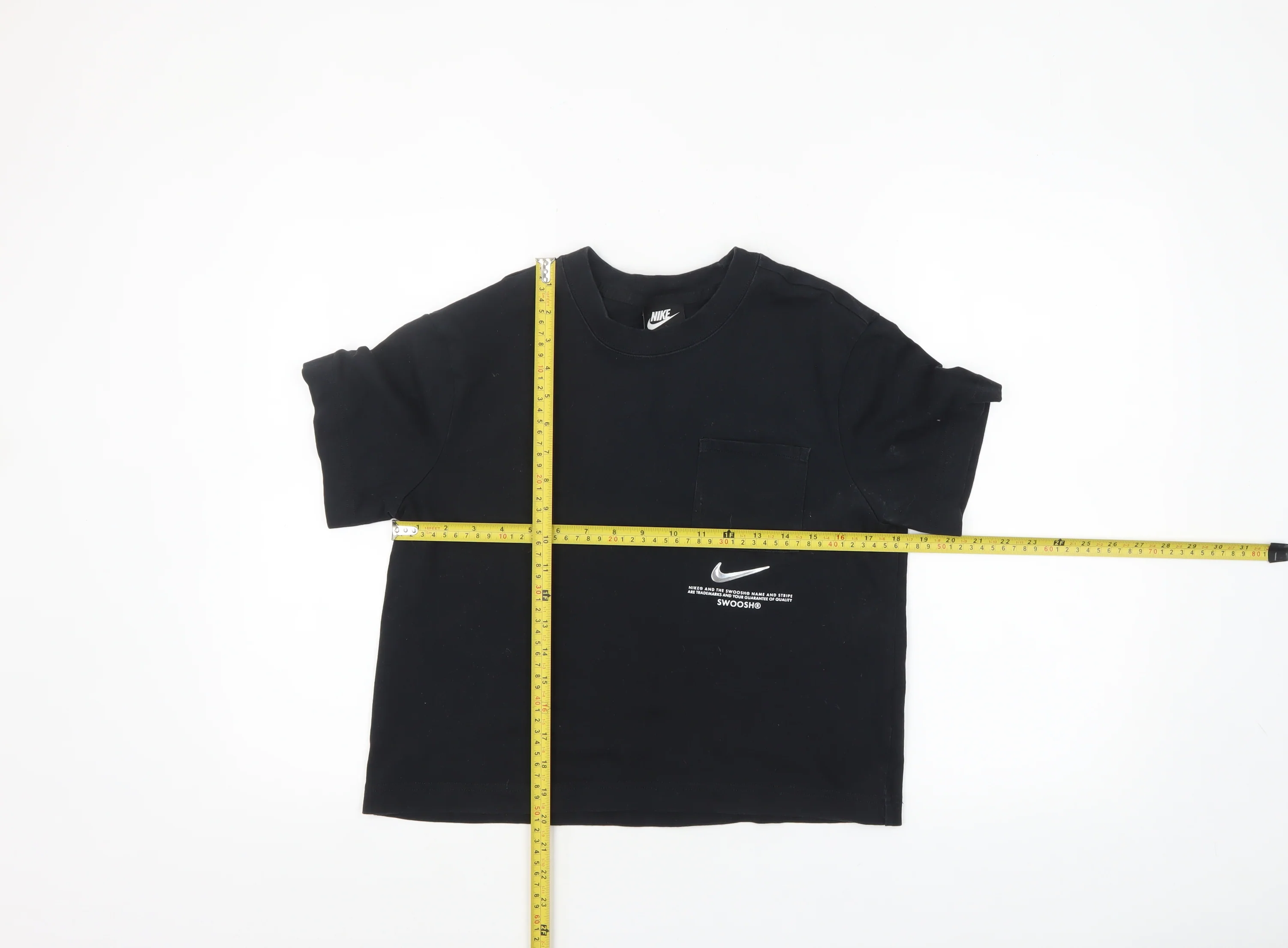 Nike Women's Black Cotton Relaxed Fit Short Sleeve T-Shirt S - Image 2