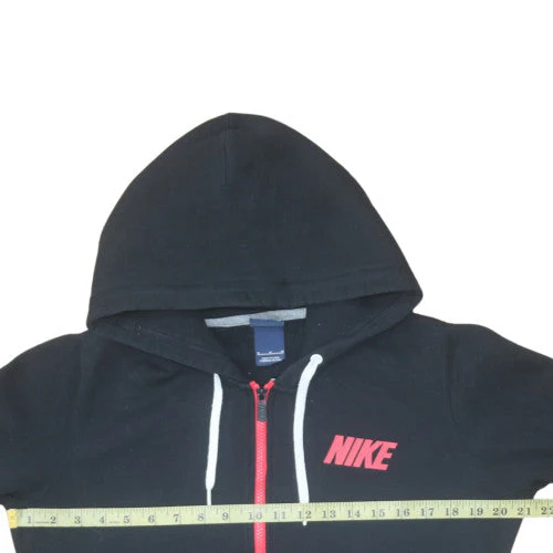 Nike Womens Black Full Zip Hoodie M Hooded Sweatshirt - Image 2