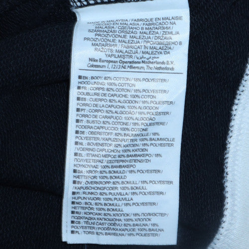 Nike Womens Black Full Zip Hoodie Medium Sportswear Logo Sweatshirt - Image 6