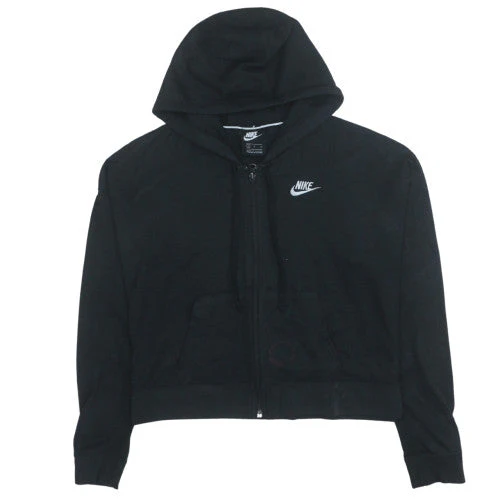Nike Womens Black Full Zip Hoodie Size M Hooded Sweatshirt