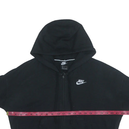 Nike Womens Black Full Zip Hoodie Size M Hooded Sweatshirt - Image 2