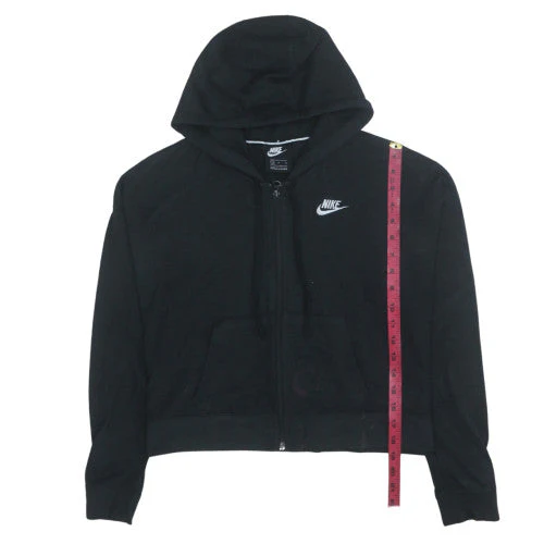 Nike Womens Black Full Zip Hoodie Size M Hooded Sweatshirt - Image 3
