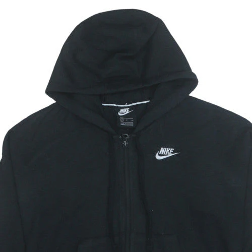 Nike Womens Black Full Zip Hoodie Size M Hooded Sweatshirt - Image 5