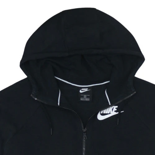 Nike Women's Black Full Zip Hoodie XL Cotton Blend Casual - Image 8