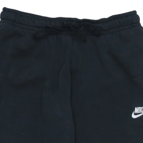 Nike Women's Black Jogger Sweatpants Size S Fleece Drawstring Tapered - Image 8
