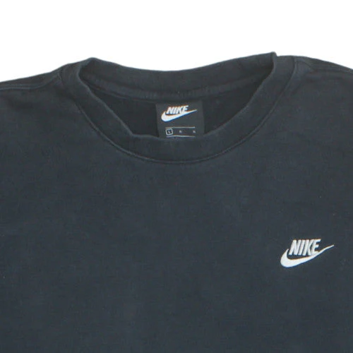 Nike Womens Black L Sweatshirt Crew Neck Pullover Cotton Blend - Image 7