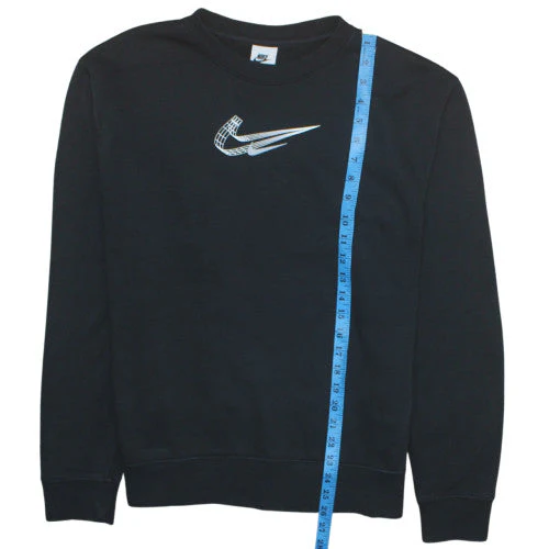 Nike Womens Black M Pullover Sweatshirt Crew Neck Logo Cotton Blend - Image 3