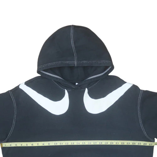 Nike Womens Black Pullover Hoodie L Graphic Logo Cotton Blend - Image 2