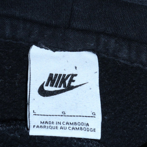Nike Womens Black Pullover Hoodie L Graphic Logo Cotton Blend - Image 6