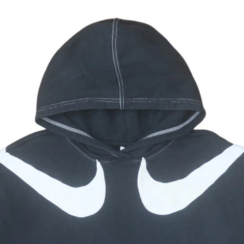 Nike Womens Black Pullover Hoodie L Graphic Logo Cotton Blend - Image 7