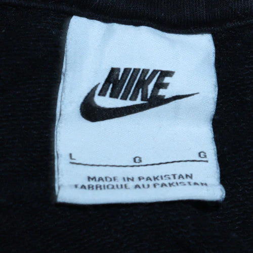 Nike Womens Black Pullover Hoodie Size L Cotton Blend Casual - Image 5
