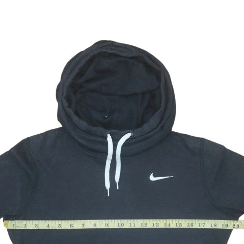 Nike Womens Black Pullover Hoodie Size S Cotton Blend Sports Casual - Image 2