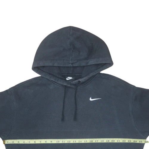 Nike Women's Black Pullover Hoodie Size S Logo Fleece Sweatshirt - Image 2