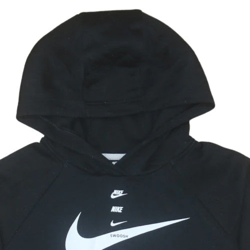 Nike Womens Black Pullover Hoodie Small Graphic Print Swoosh Logo - Image 8