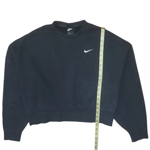 Nike Women's Black Small Pullover Crew Neck Sweatshirt - Image 3