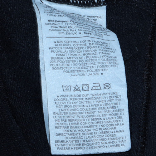 Nike Women's Black Small Pullover Sweatshirt Crew Neck Logo Cotton Blend - Image 6