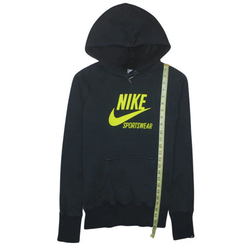 Nike Womens Black Sportswear Pullover Hoodie Size 12/14 Cotton Blend - Image 2