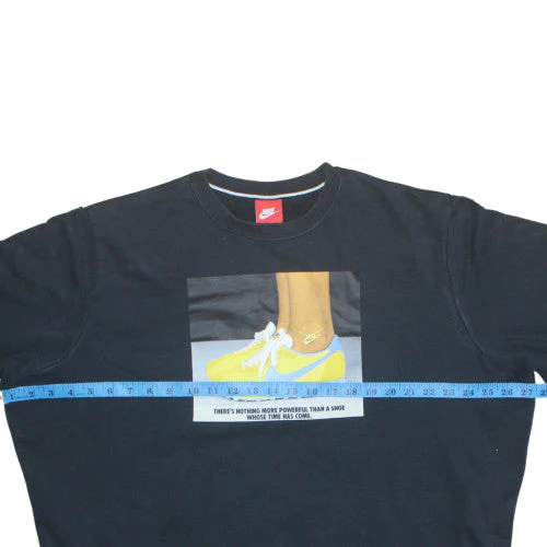 Nike Womens Black XL Pullover Sweatshirt Graphic Print Crew Neck - Image 2