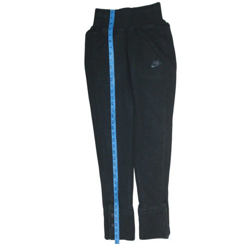 Nike Womens Black XS Fleece Jogger Trousers with Buttons - Image 2