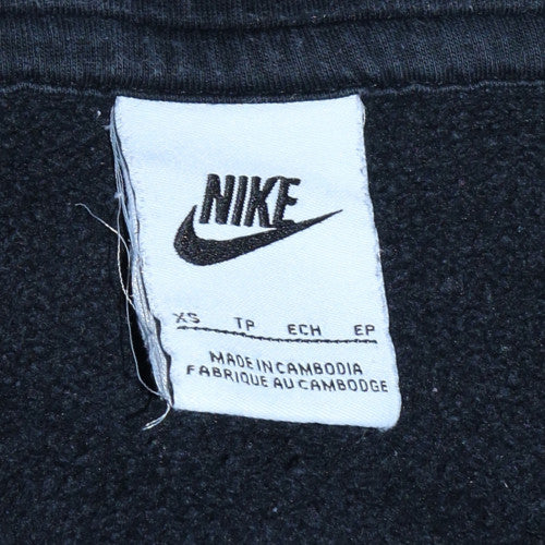 Nike Womens Black XS Pullover Hoodie Cotton Blend Casual - Image 5