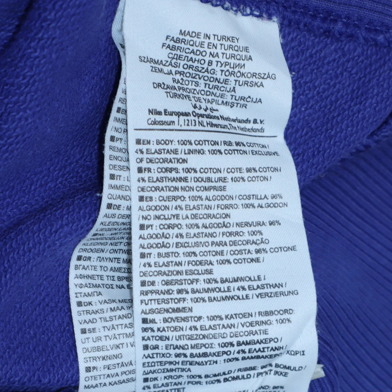 Nike Women's Blue Pullover Hoodie Medium Cotton Athletic Dept - Image 6