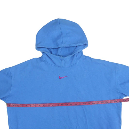 Nike Women's Blue Pullover Hoodie Size M 100% Cotton - Image 2