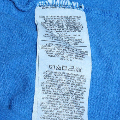 Nike Women's Blue Pullover Hoodie Size M 100% Cotton - Image 6