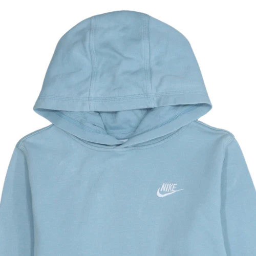 Nike Womens Blue Pullover Hoodie XL 158-170cm Teens Cotton Fleece - Image 7