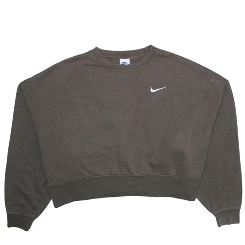 Nike Womens Brown Crew Neck Pullover Sweatshirt Size M