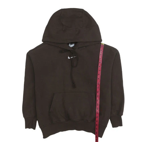 Nike Womens Brown Pullover Hoodie XS Cotton Blend Casual Sweatshirt - Image 2