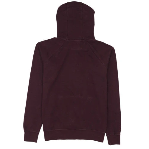 Nike Women's Burgundy Pullover Hoodie Small Cotton Logo Sweatshirt - Image 4