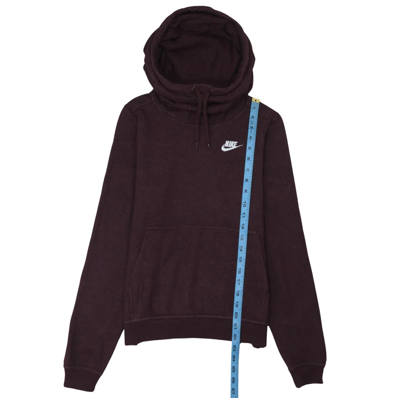 Nike Women's Burgundy Pullover Hoodie XS Cotton Blend Fleece - Image 3