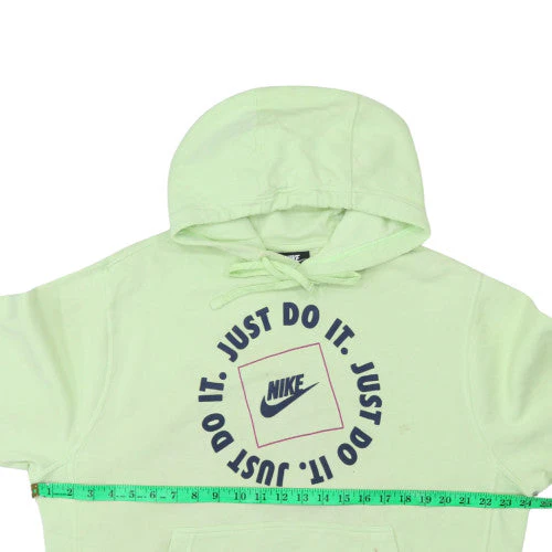 Nike Women's Green Pullover Hoodie Medium Just Do It Logo - Image 2