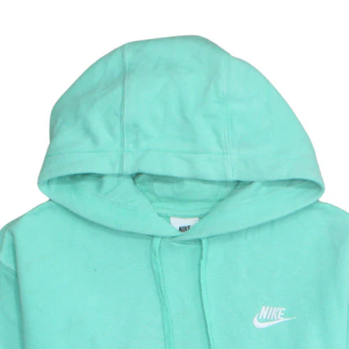 Nike Women's Green Pullover Hoodie Size M Cotton Blend Sweatshirt - Image 6
