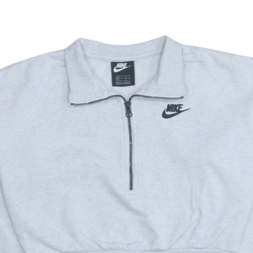Nike Womens Grey 1/2 Zip Cropped Sweatshirt XS - Image 8