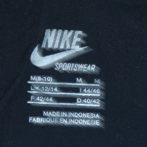 Nike Womens Grey Black Gold Full Zip Hooded Sweatshirt UK 12/14 - Image 5