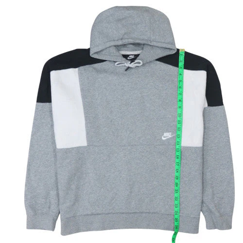 Nike Womens Grey Colourblock Pullover Hoodie XL - Image 2