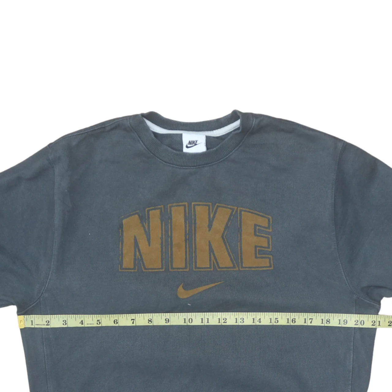 Nike Womens Grey Cotton Crew Neck Pullover Sweatshirt Size S - Image 2