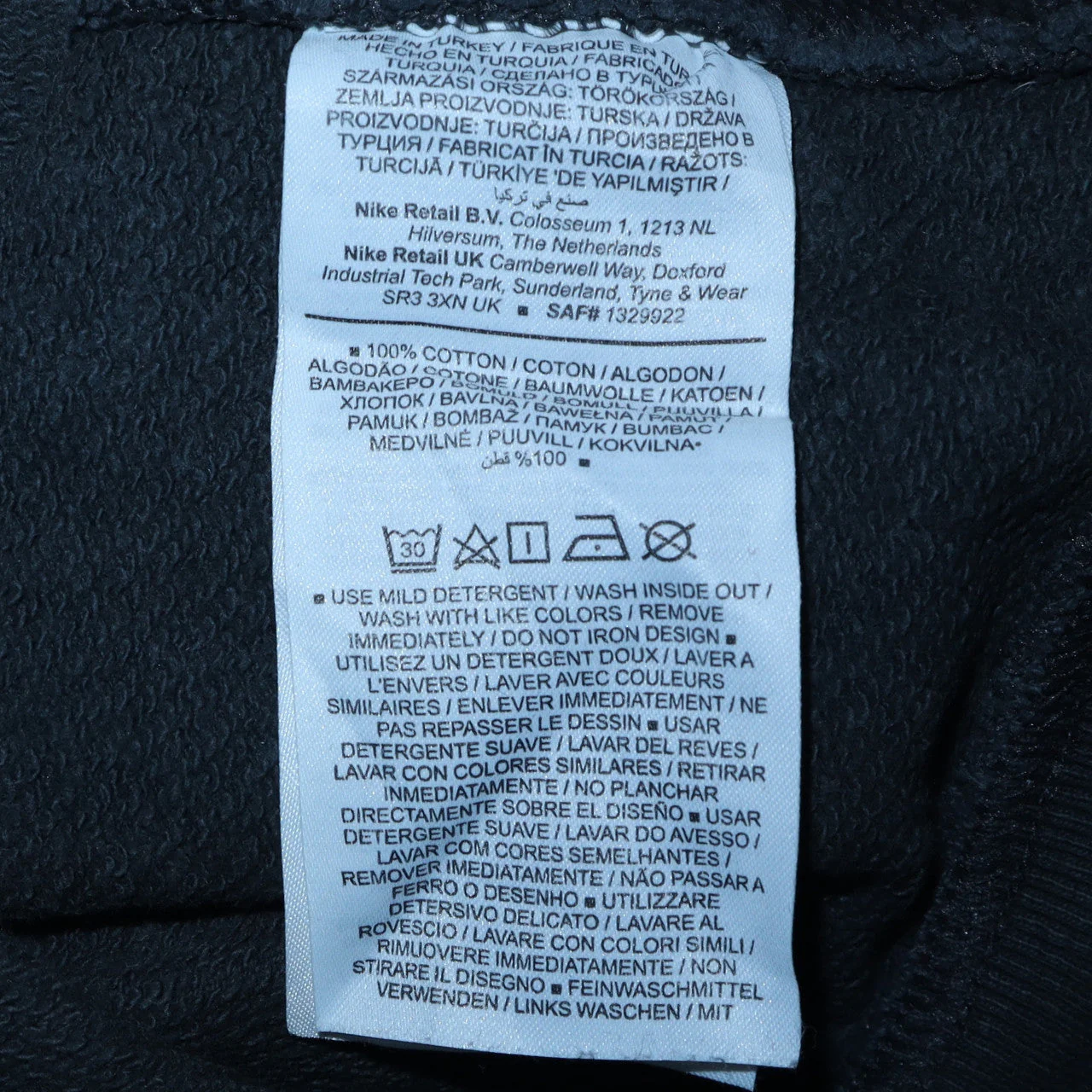 Nike Womens Grey Cotton Crew Neck Pullover Sweatshirt Size S - Image 6